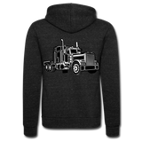 Chaqueta con capucha Tri-Blend unisex de Bella + Canvas"Truck"" - charcoal grey