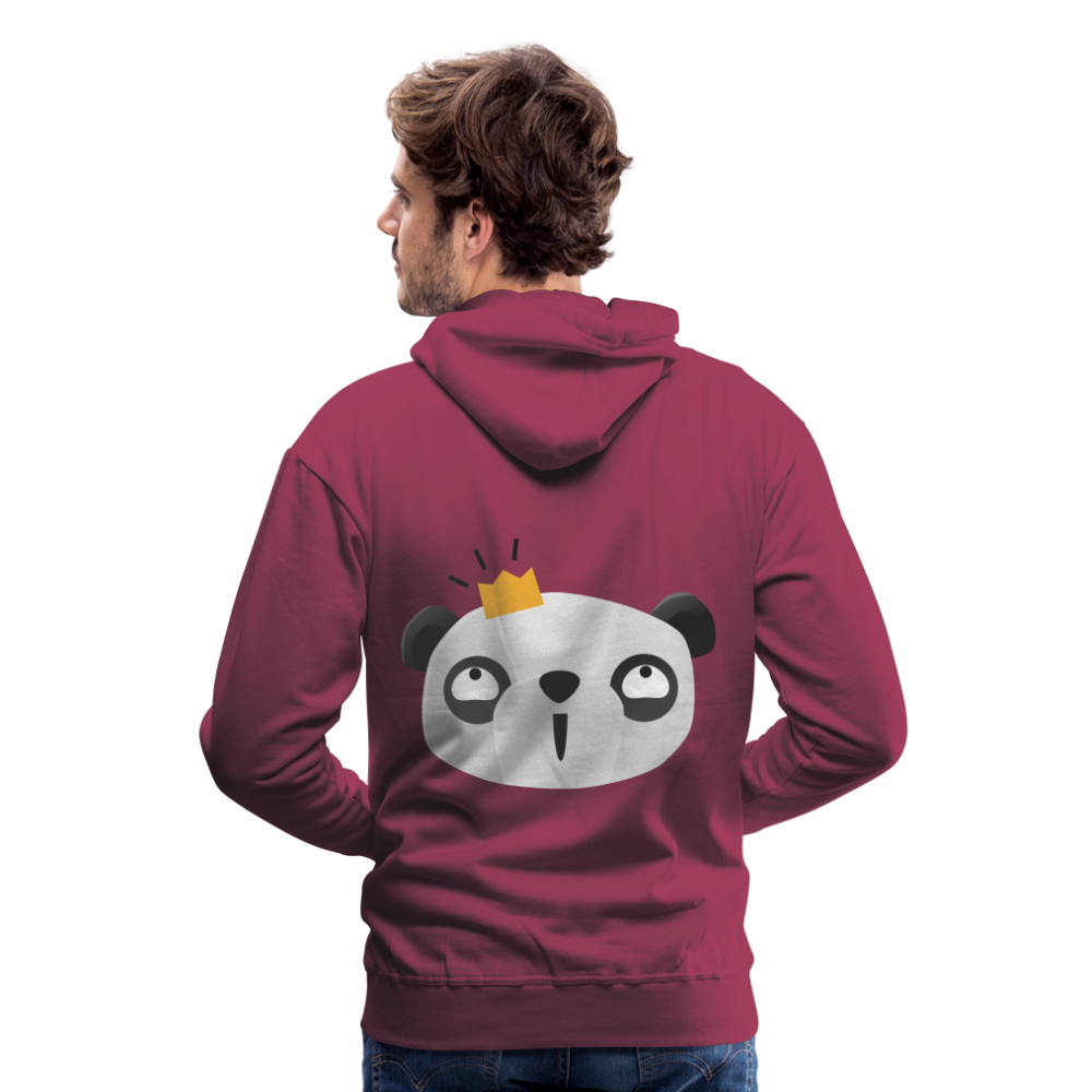 Sudadera con capucha premium"Panda emoji" - bordeaux