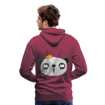 Sudadera con capucha premium"Panda emoji" - bordeaux