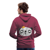 Sudadera con capucha premium"Panda emoji" - bordeaux