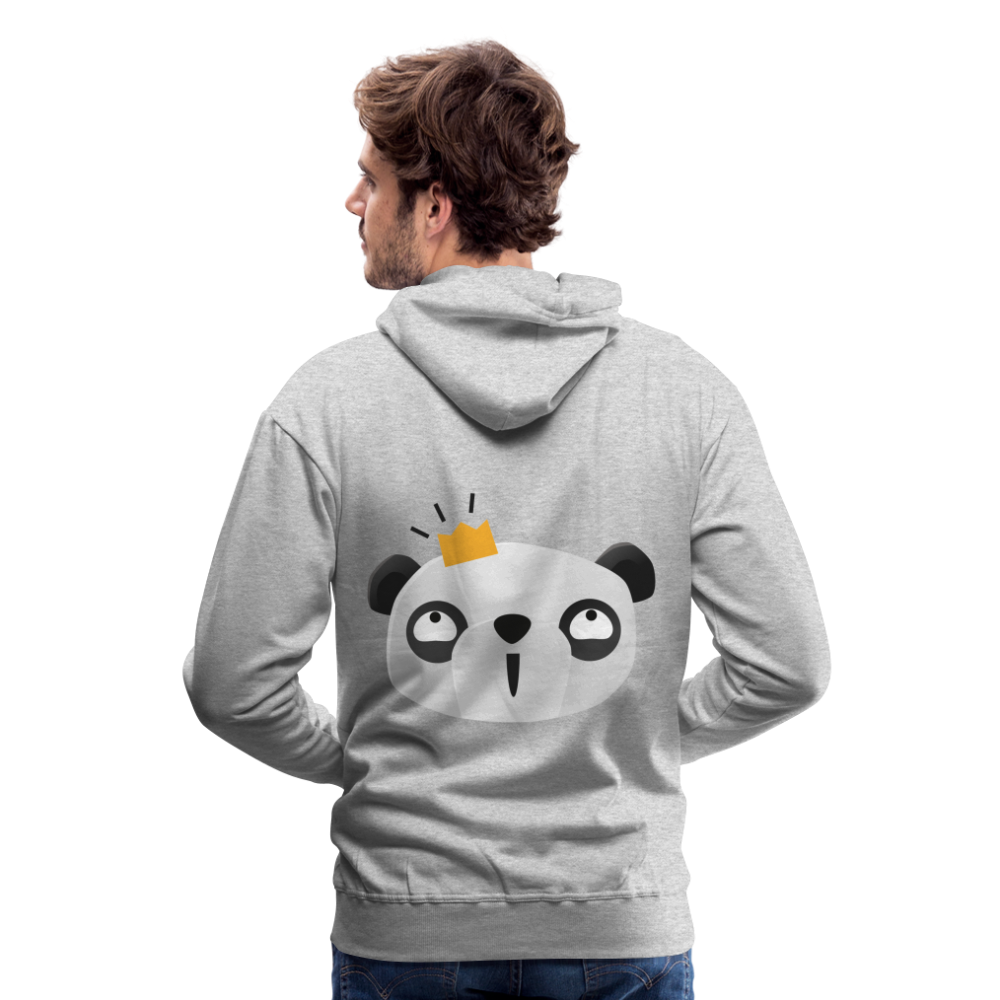 Sudadera con capucha premium"Panda emoji" - heather grey