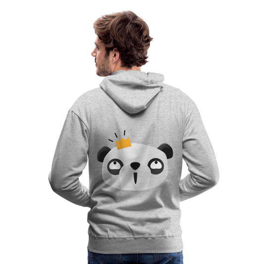 Sudadera con capucha premium"Panda emoji" - heather grey