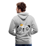 Sudadera con capucha premium"Panda emoji" - heather grey