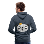 Sudadera con capucha premium"Panda emoji" - heather denim