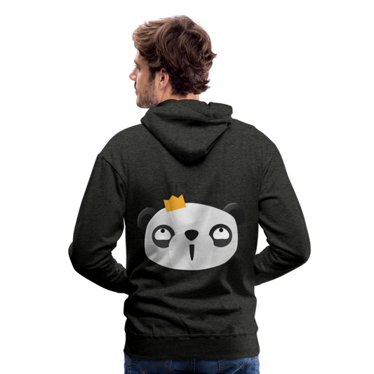 Sudadera con capucha premium"Panda emoji" - charcoal grey