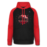 Sudadera con capucha de béisbol unisex"deer stamp" - black/red