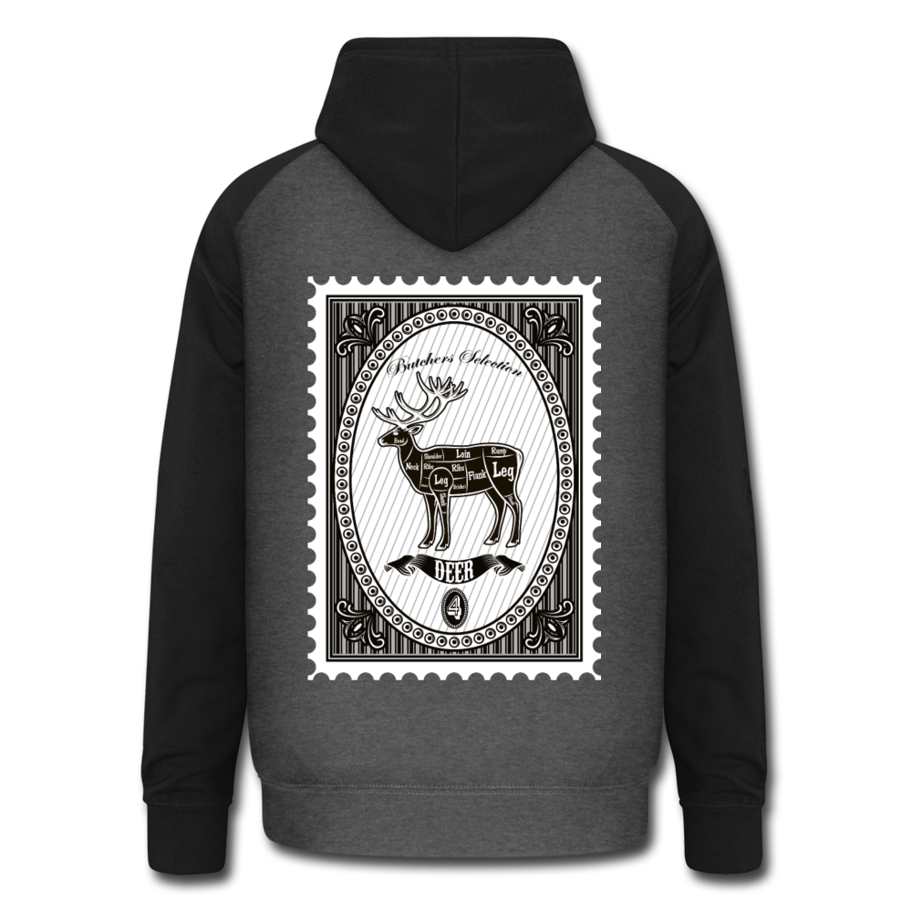 Sudadera con capucha de béisbol unisex"deer stamp" - graphite/black