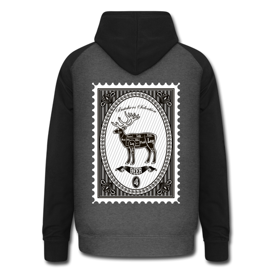 Sudadera con capucha de béisbol unisex"deer stamp" - graphite/black