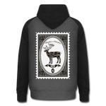 Sudadera con capucha de béisbol unisex"deer stamp" - graphite/black