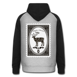 Sudadera con capucha de béisbol unisex"deer stamp" - heather grey/black