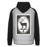 Sudadera con capucha de béisbol unisex"deer stamp" - heather grey/black