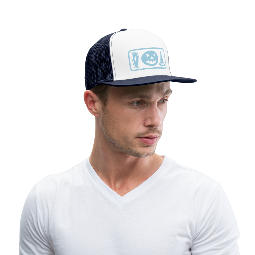 Gorra de camionero"Halloween" - white/navy