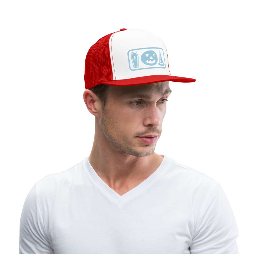 Gorra de camionero"Halloween" - white/red