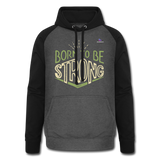 Sudadera con capucha de béisbol unisex"Born to be strong" - graphite/black