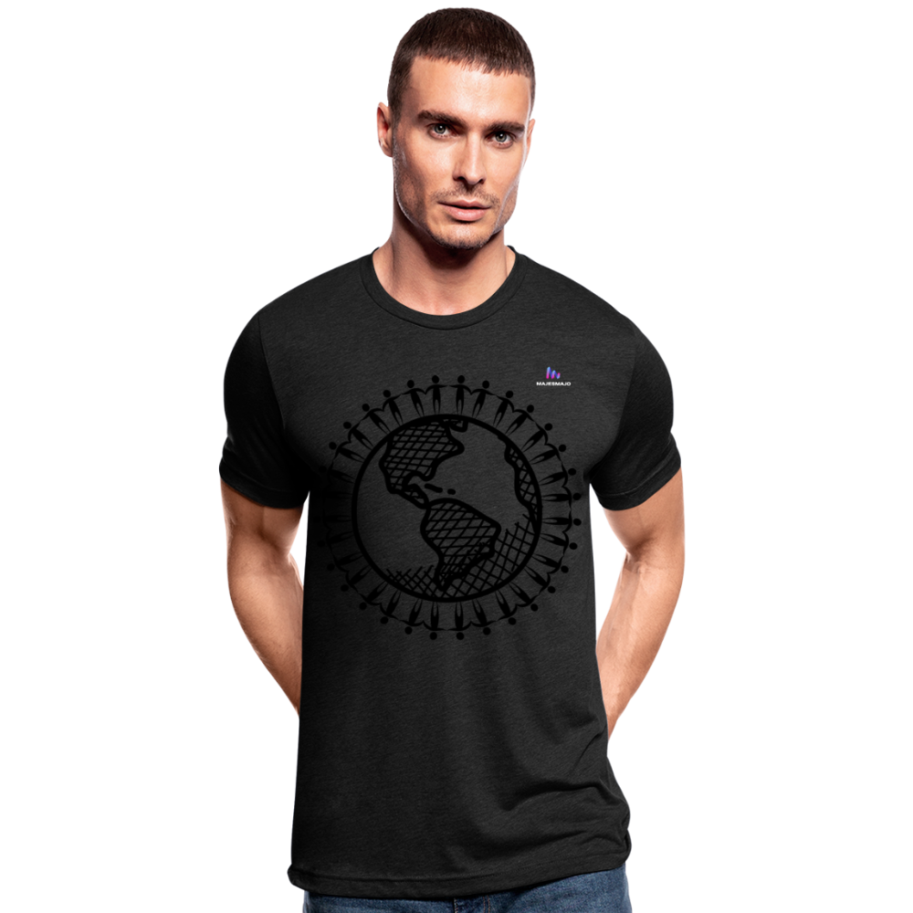 Camiseta Tri-Blend unisex de Bella + Canvas"United we stand" - heather black