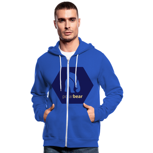 Nuestra chaqueta con capucha de Bella + Canvas"Polar bear" - royal blue
