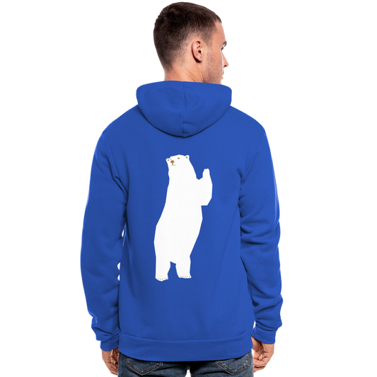 Nuestra chaqueta con capucha de Bella + Canvas"Polar bear" - royal blue