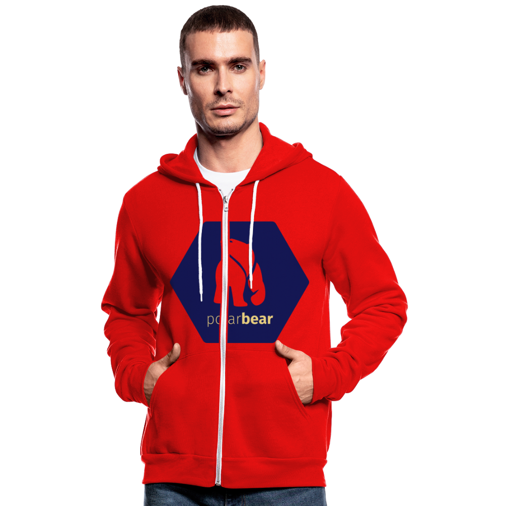 Nuestra chaqueta con capucha de Bella + Canvas"Polar bear" - classic red