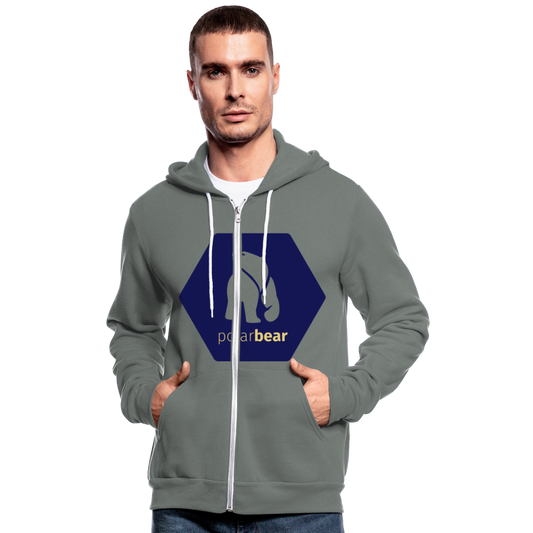 Nuestra chaqueta con capucha de Bella + Canvas"Polar bear" - grey