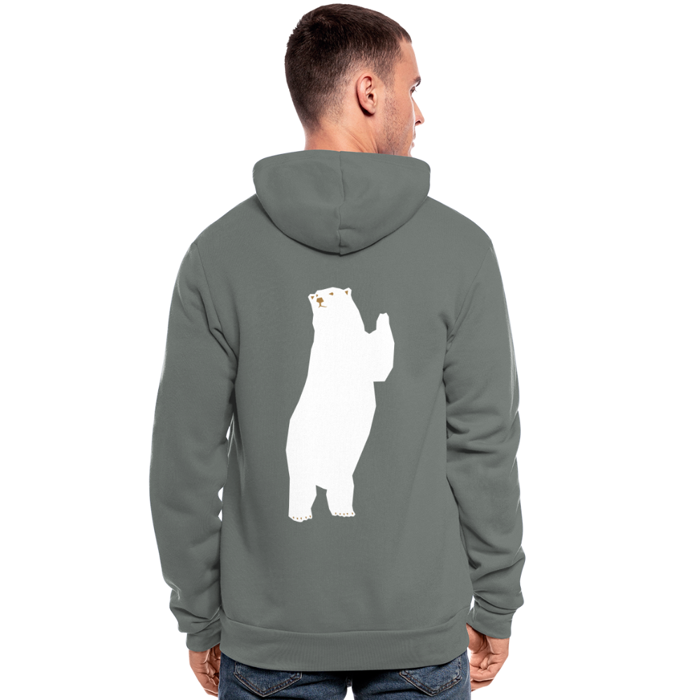 Nuestra chaqueta con capucha de Bella + Canvas"Polar bear" - grey