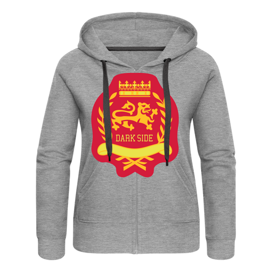 Chaqueta con capucha premium"Lion" - heather grey