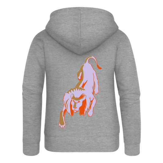 Chaqueta con capucha premium"Lion" - heather grey