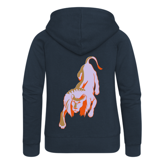 Chaqueta con capucha premium"Lion" - navy