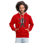 Sudadera con capucha en contraste"Urban lion" - red/white