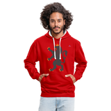 Sudadera con capucha en contraste"Urban lion" - red/white