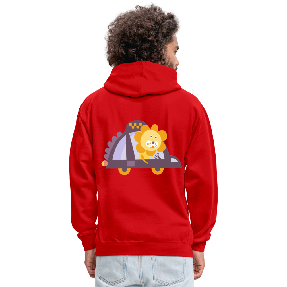 Sudadera con capucha en contraste"Urban lion" - red/white