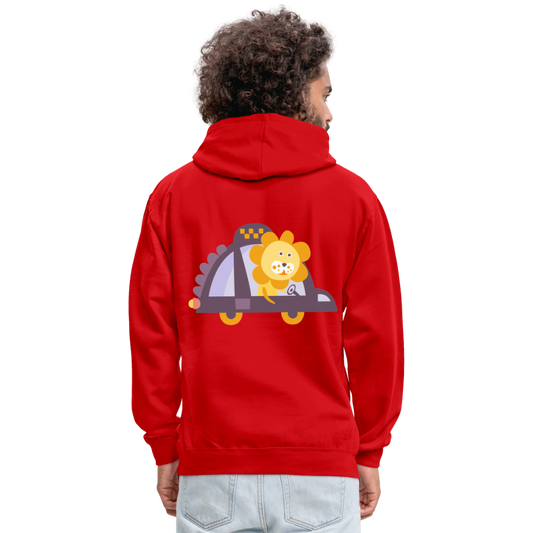 Sudadera con capucha en contraste"Urban lion" - red/white