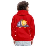 Sudadera con capucha en contraste"Urban lion" - red/white