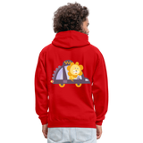 Sudadera con capucha en contraste"Urban lion" - red/white