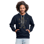 Sudadera con capucha en contraste"Urban lion" - navy/heather grey