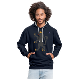 Sudadera con capucha en contraste"Urban lion" - navy/heather grey