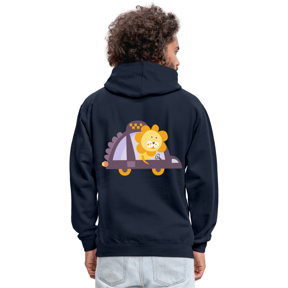 Sudadera con capucha en contraste"Urban lion" - navy/heather grey