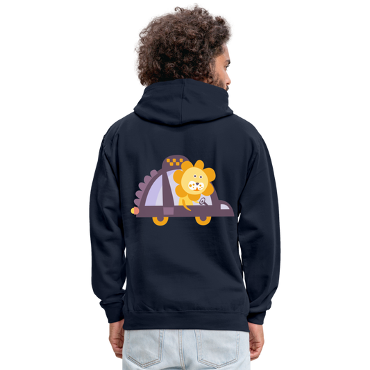 Sudadera con capucha en contraste"Urban lion" - navy/heather grey