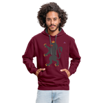 Sudadera con capucha en contraste"Urban lion" - burgundy/charcoal