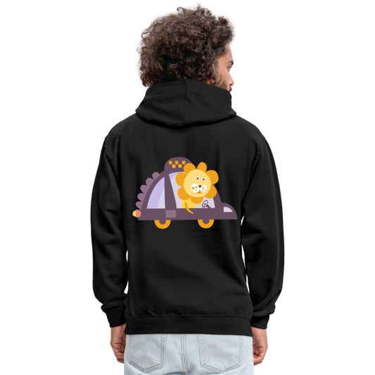 Sudadera con capucha en contraste"Urban lion" - black/heather grey