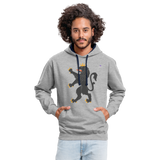 Sudadera con capucha en contraste"Urban lion" - heather grey/navy