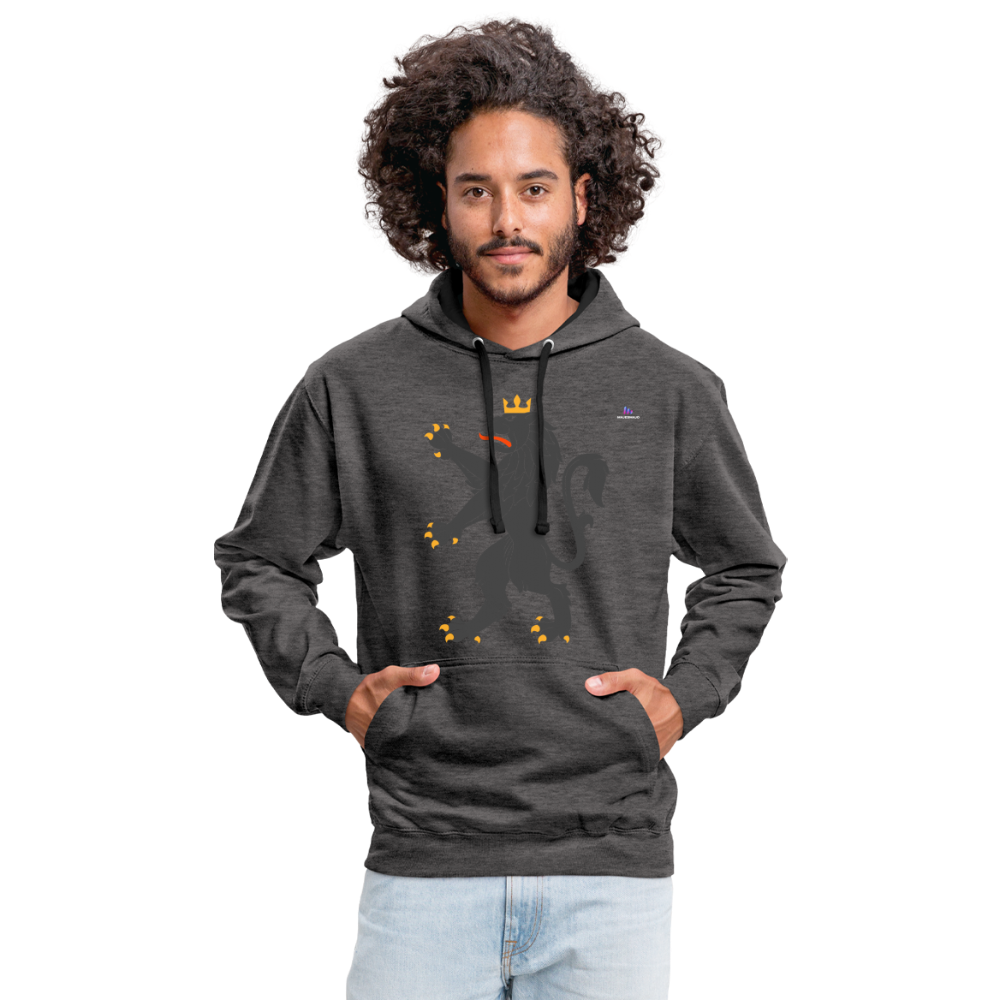 Sudadera con capucha en contraste"Urban lion" - charcoal/black