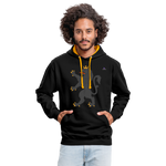 Sudadera con capucha en contraste"Urban lion" - black/gold