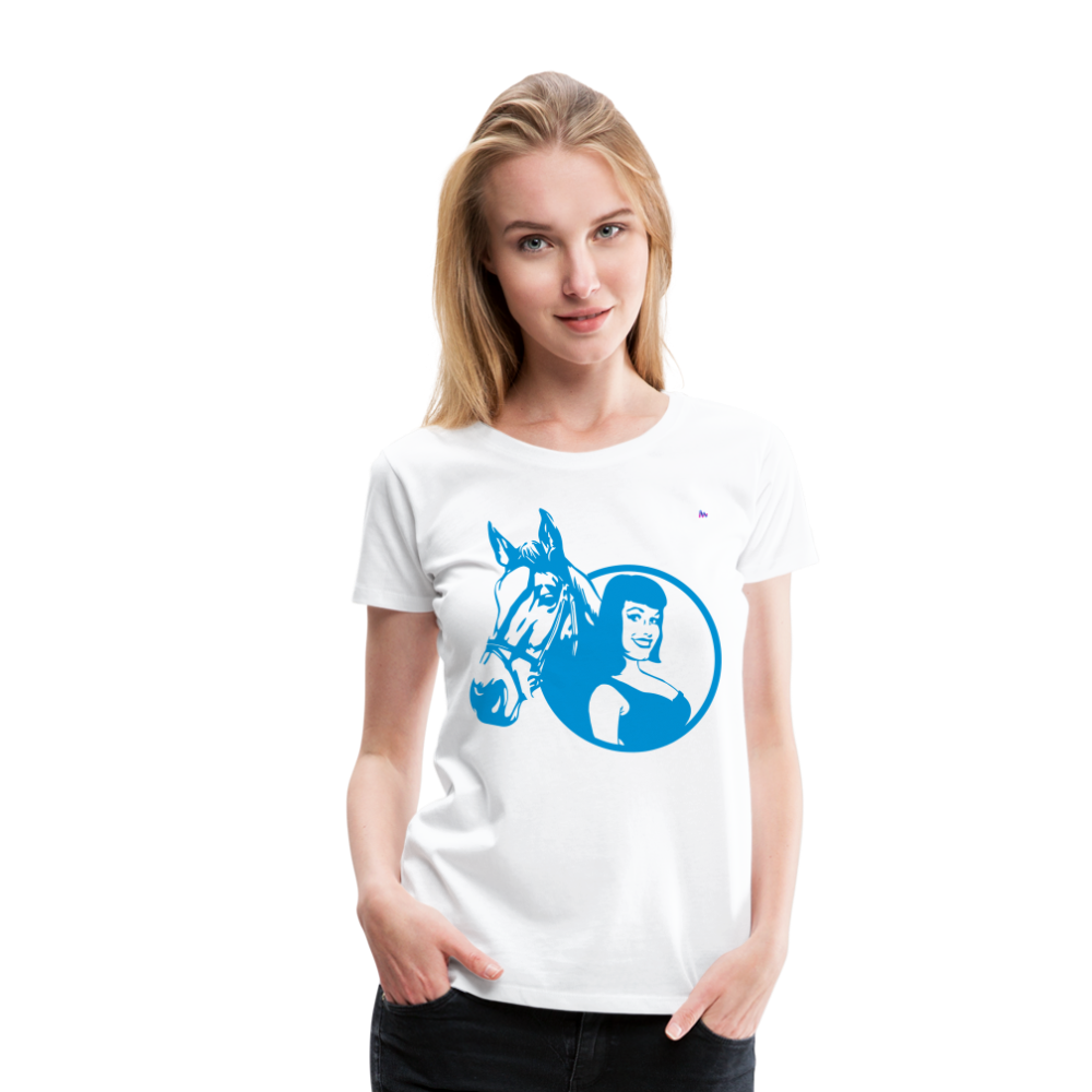 Camiseta premium"Girl with horse" - white