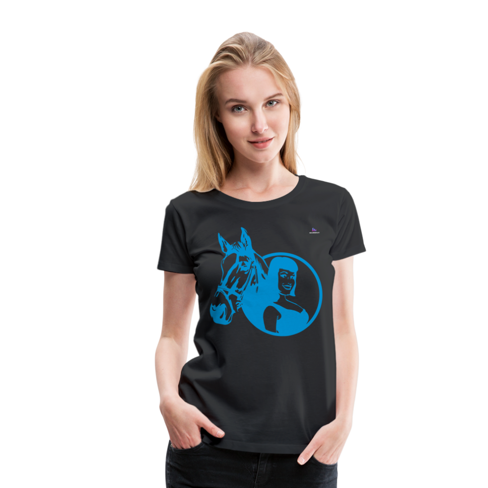 Camiseta premium"Girl with horse" - black