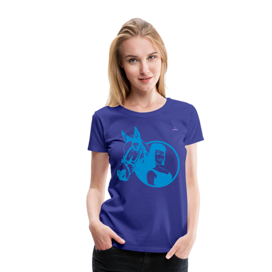Camiseta premium"Girl with horse" - royal blue