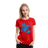 Camiseta premium"Girl with horse" - red