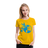 Camiseta premium"Girl with horse" - sun yellow