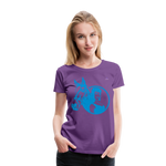 Camiseta premium"Girl with horse" - purple