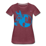 Camiseta premium"Girl with horse" - heather burgundy