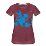 Camiseta premium"Girl with horse" - heather burgundy